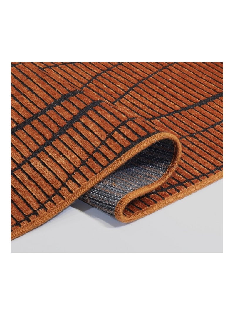 Tapis de salon 80x150 cm Polycoton Vera Orange Orange - Kiabi
