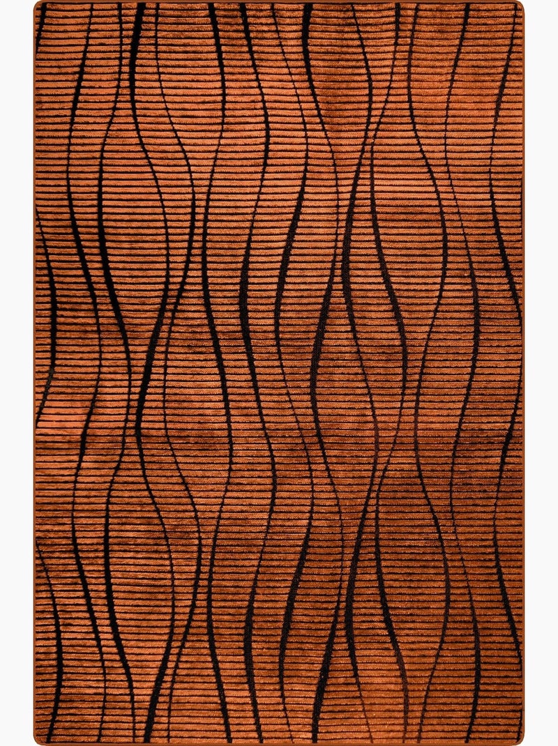 Tapis de salon 80x150 cm Polycoton Vera Orange Orange - Kiabi
