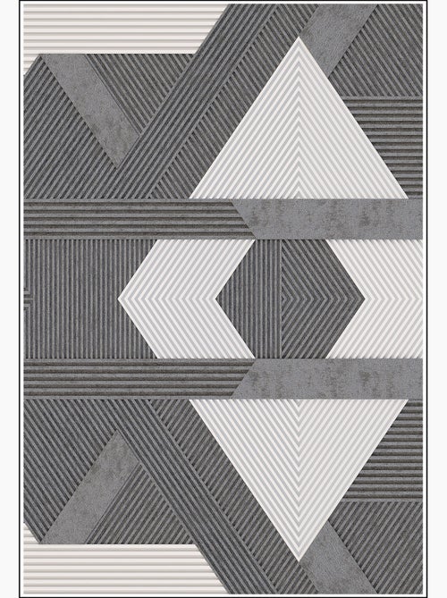 Tapis de salon 80x150 cm Polycoton Zino Gris - Kiabi Tapis de salon 80x150 cm Polycoton Zino Gris - Kiabi