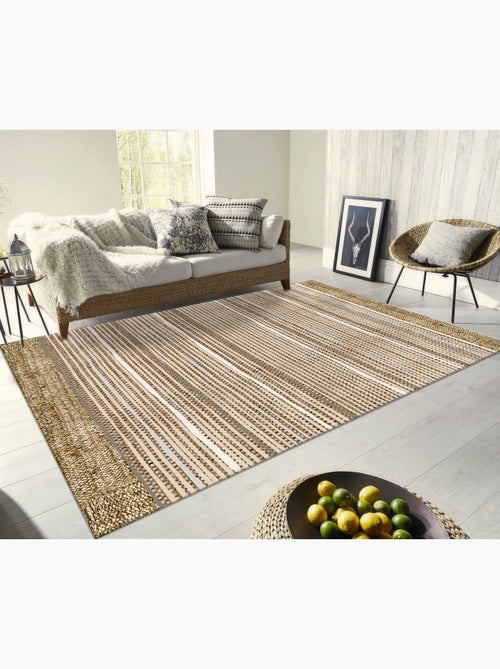Tapis de salon BAHAR - 80x150 / Beige - Kiabi