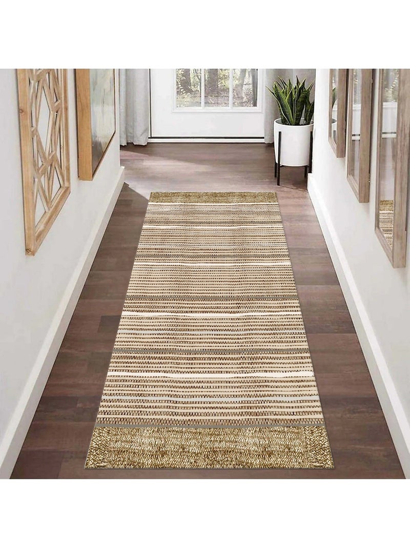 Tapis de salon BAHAR - 80x150 / Beige Beige naturel - Kiabi