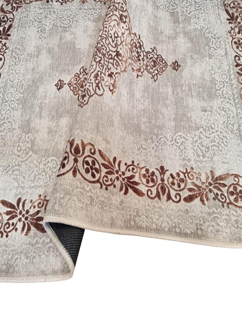 Tapis de salon Baroque Beige - Kiabi