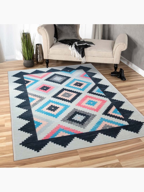 Tapis de salon BERBERE Losange - 120x180 / Multicolore - Kiabi