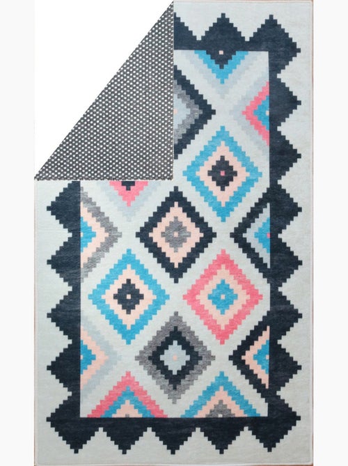 Tapis de salon BERBERE Losange - 120x180 / Multicolore - Kiabi