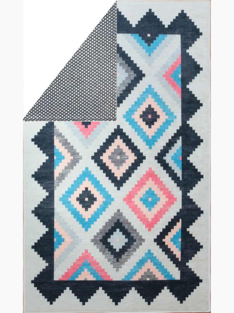 Tapis de salon BERBERE Losange Multicolore - Kiabi