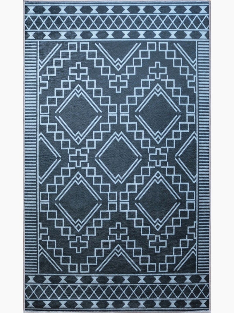 Tapis de salon BERBERES Noir Noir - Kiabi