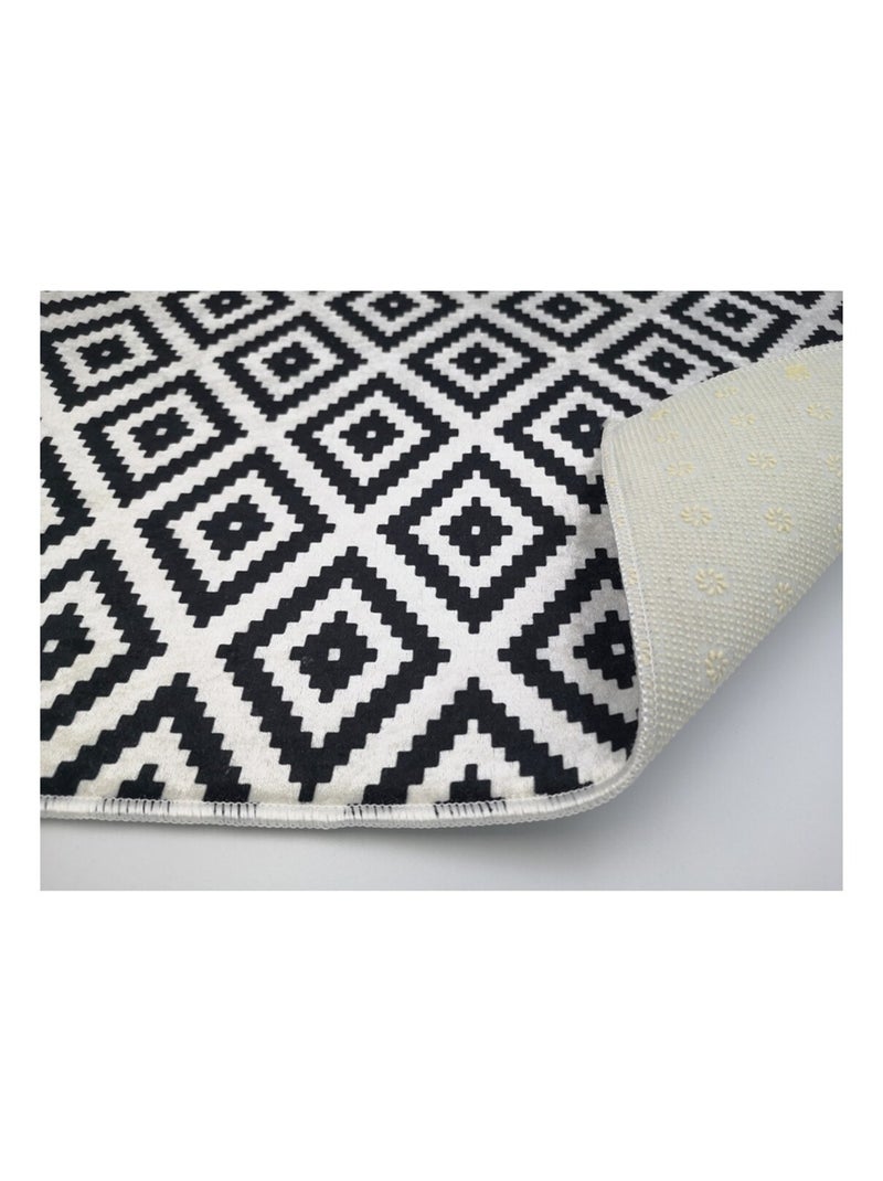 Tapis de salon Black&White Blanc - Kiabi