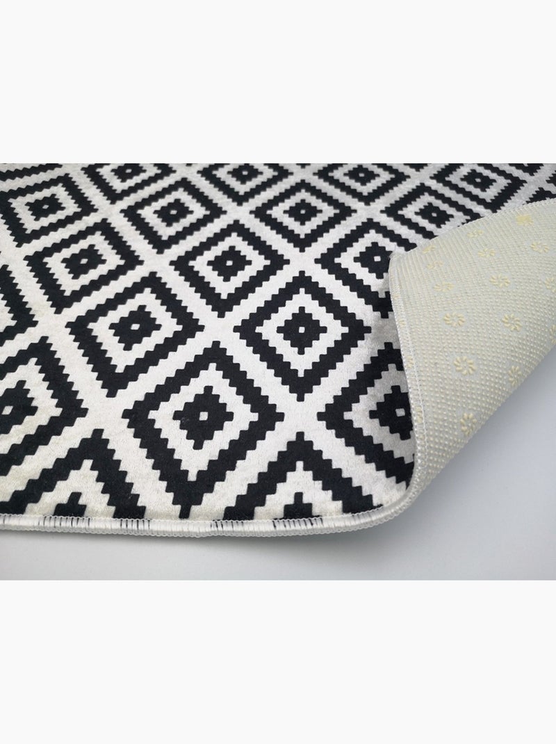 Tapis de salon Black&White Blanc - Kiabi