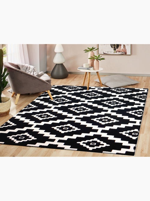Tapis de salon Black&White - Kiabi