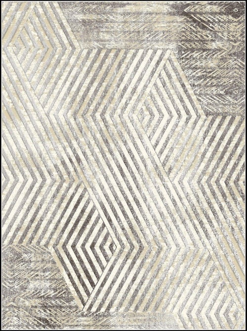 Tapis de salon BORROW 200 x 300 cm - Gris - Mani Textile - Kiabi