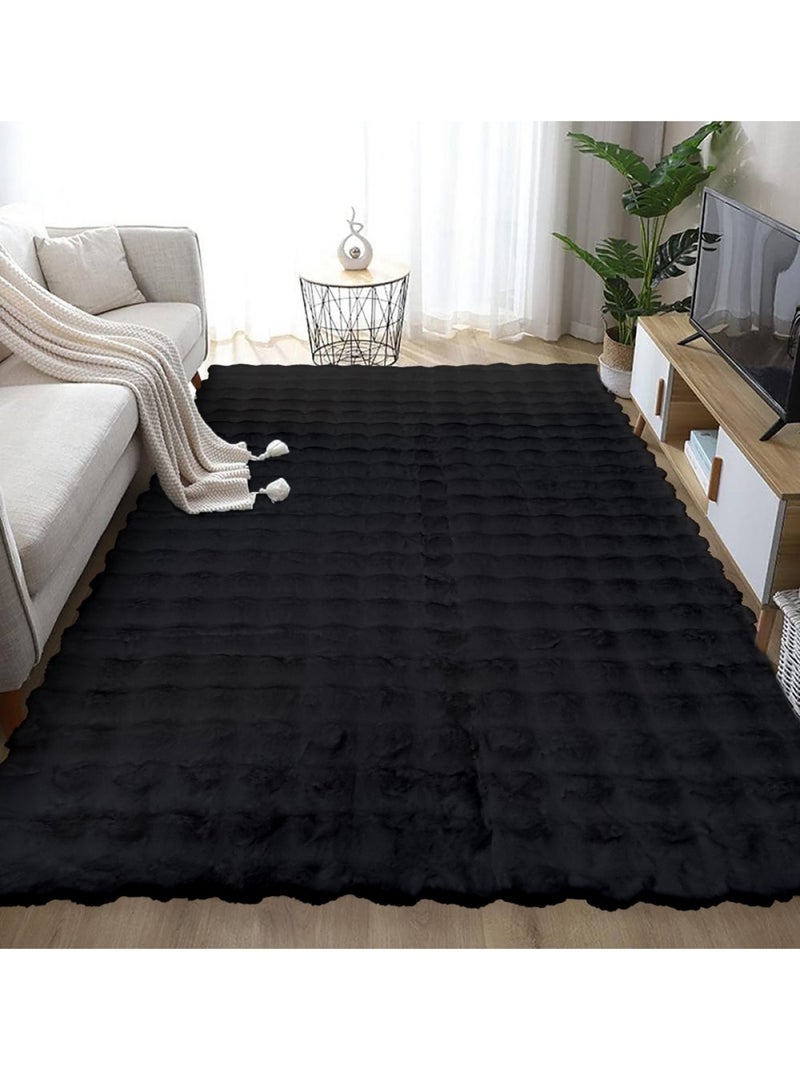 Tapis de salon Douceur TOSCANA Noir Noir - Kiabi
