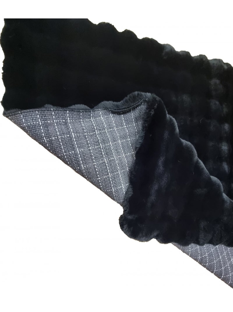 Tapis de salon Douceur TOSCANA Noir Noir - Kiabi