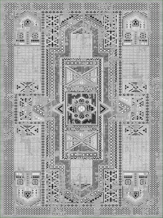Tapis de salon EDFOU 300 x 400 cm - Gris - Mani Textile