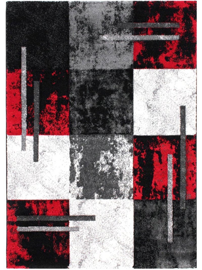 Tapis de salon FLORIDA Rouge - Kiabi