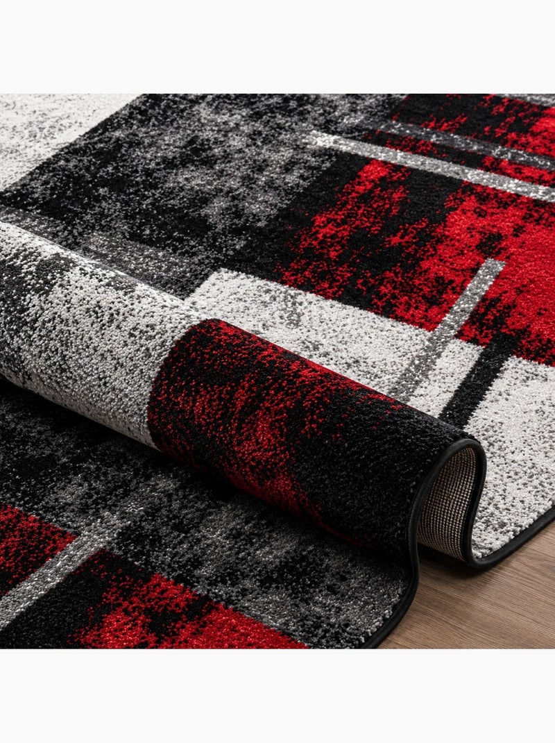 Tapis de salon FLORIDA Rouge - Kiabi