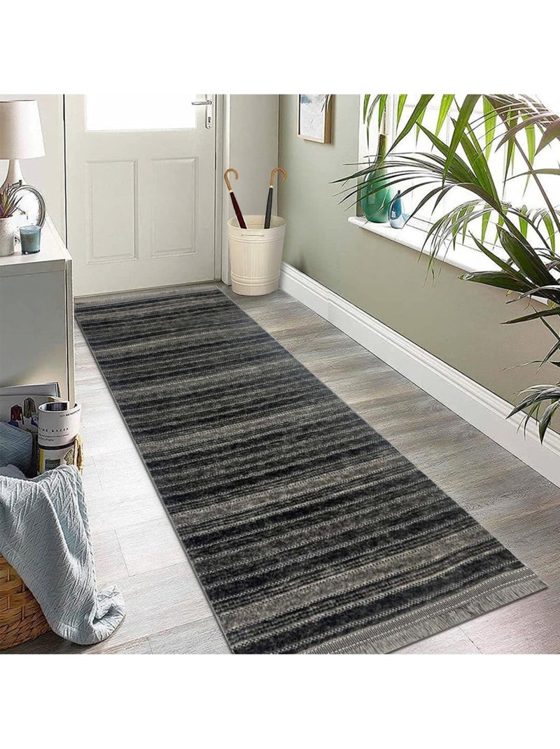 Tapis de salon ILGAZ gris anthracite - Kiabi