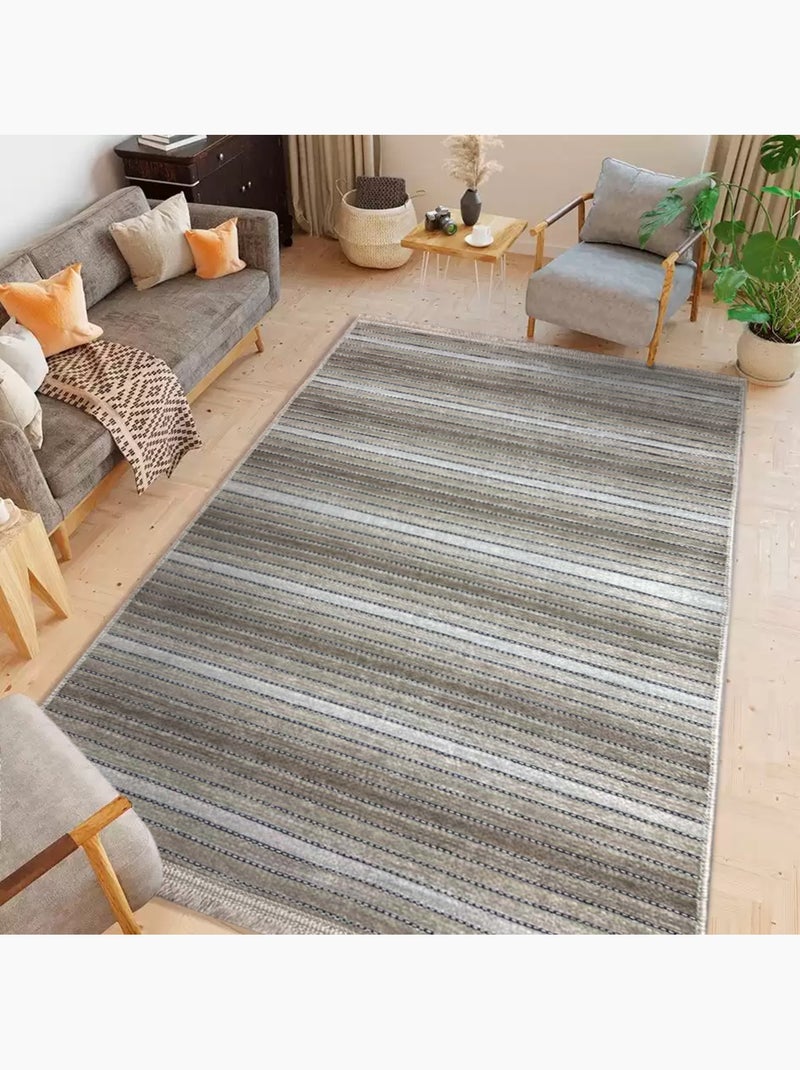 Tapis de salon ILGAZ gris anthracite - Kiabi