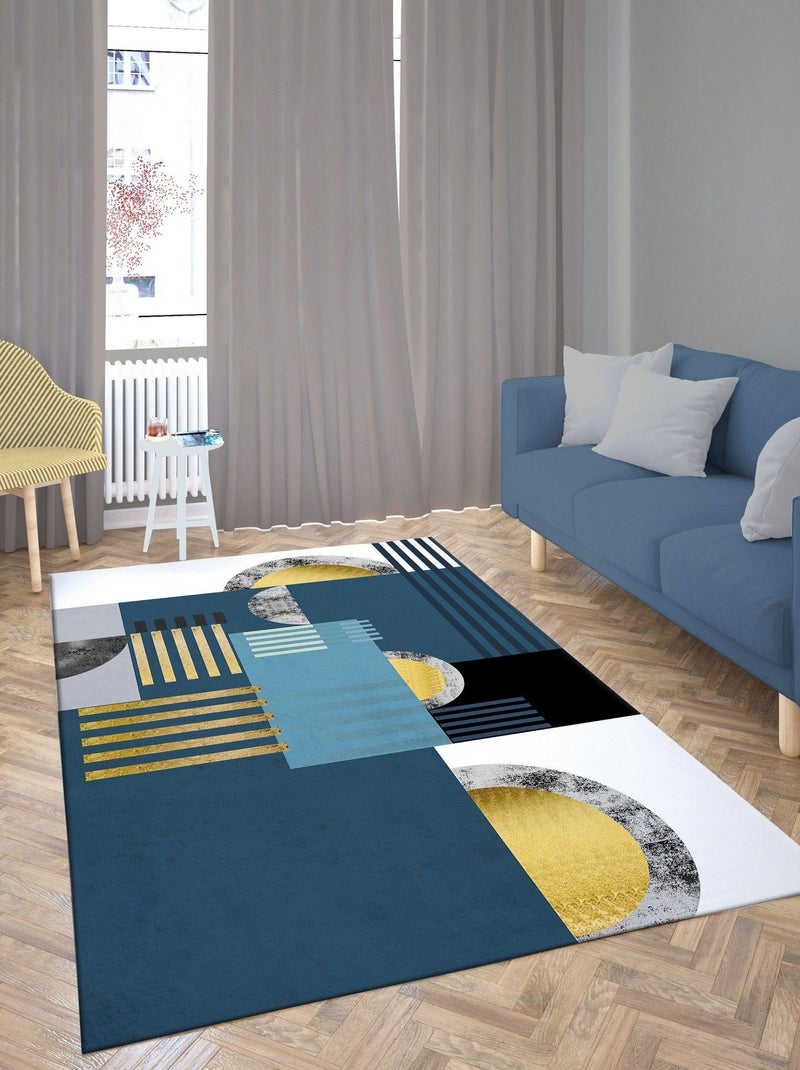 Tapis de salon JODHPUR Bleu - Kiabi