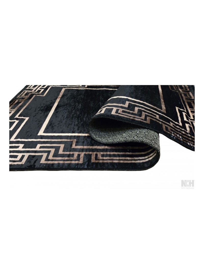 Tapis de salon Laby Noir Noir - Kiabi