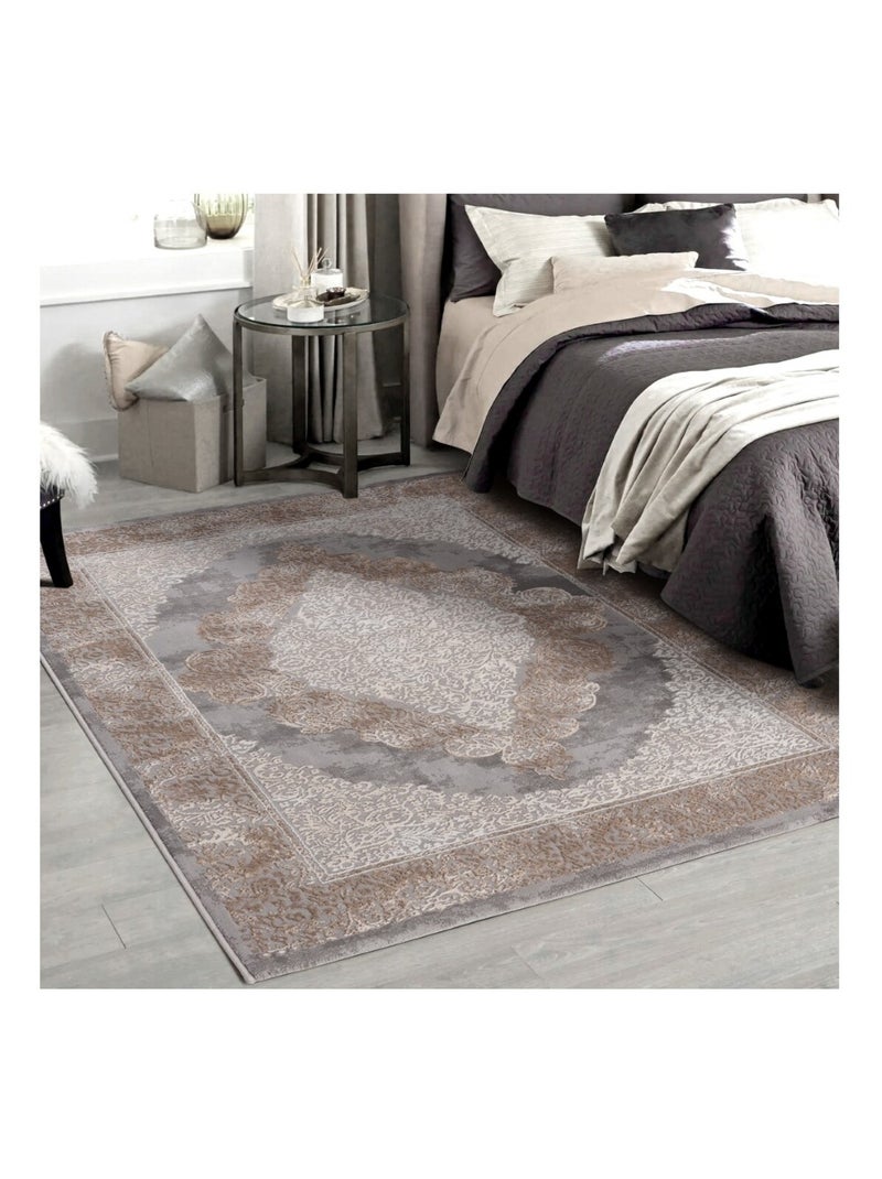 Tapis de salon LEXA Baroque Gris - Kiabi