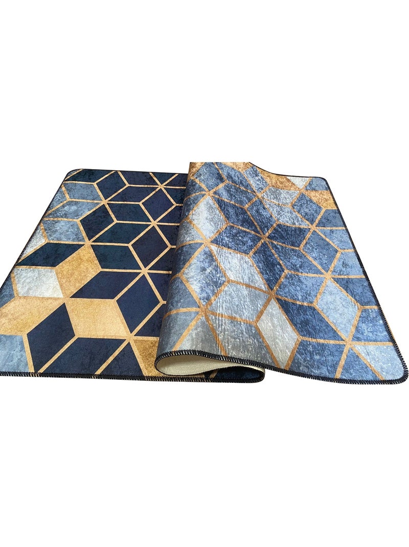Tapis de salon LUXE Bleu - Kiabi
