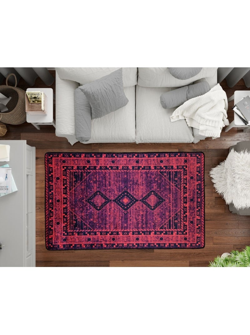 Tapis de salon MAGHREB Rouge - Kiabi