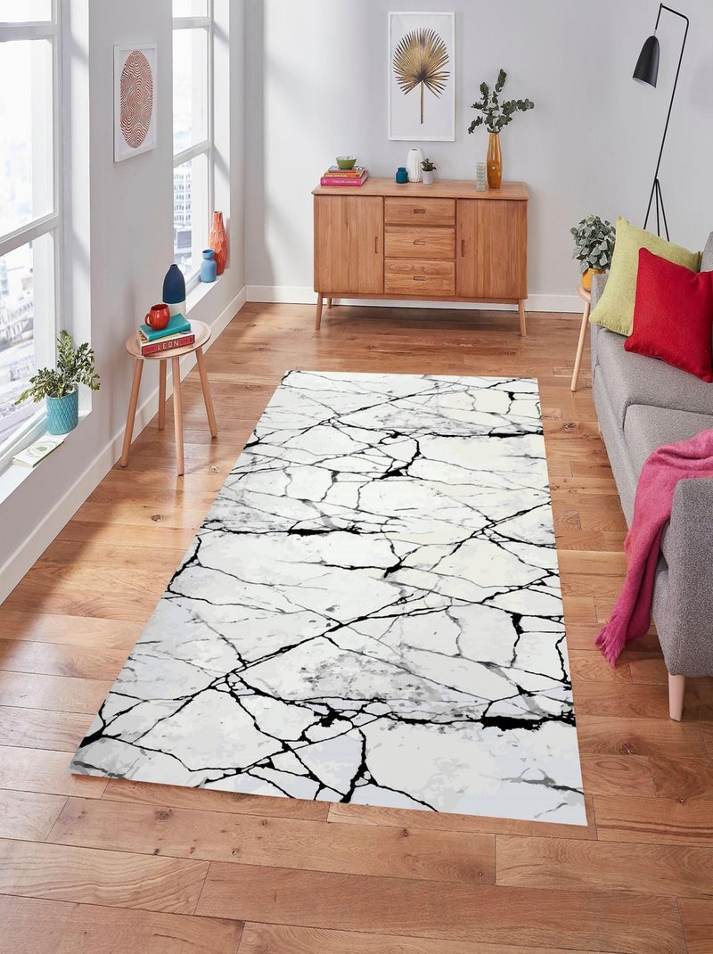 Tapis de salon MARBRE Blanc - Kiabi