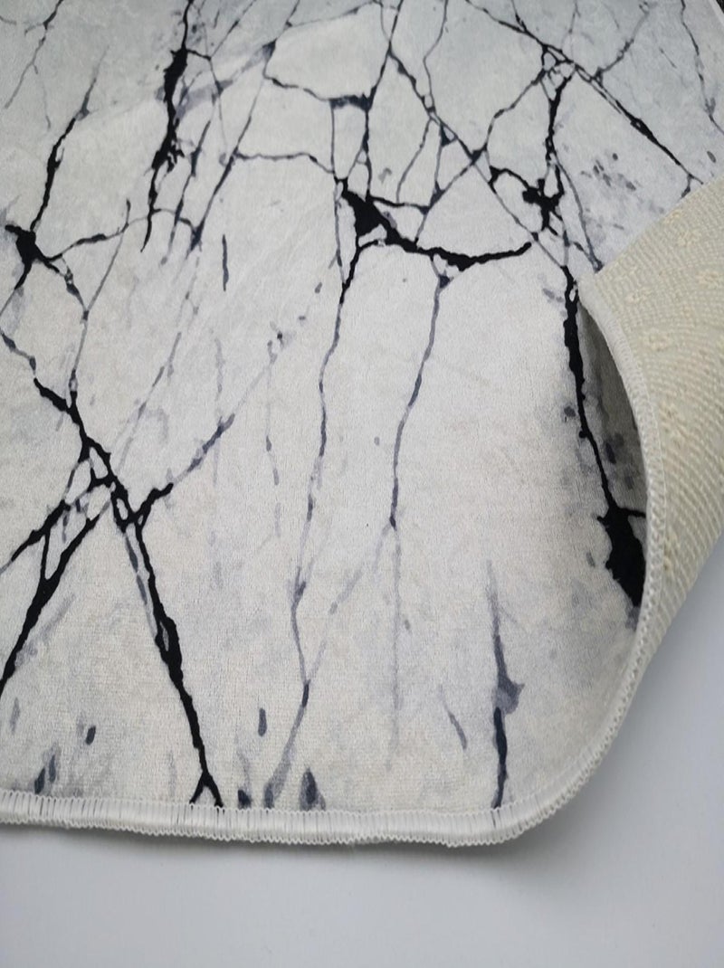 Tapis de salon MARBRE Blanc - Kiabi
