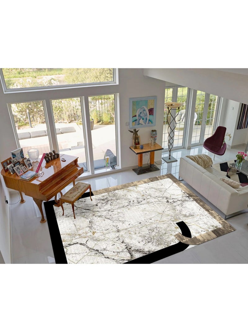 Tapis de salon METRO Beige - Kiabi