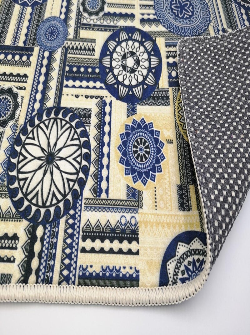 Tapis de salon MILANO Bleu - Kiabi