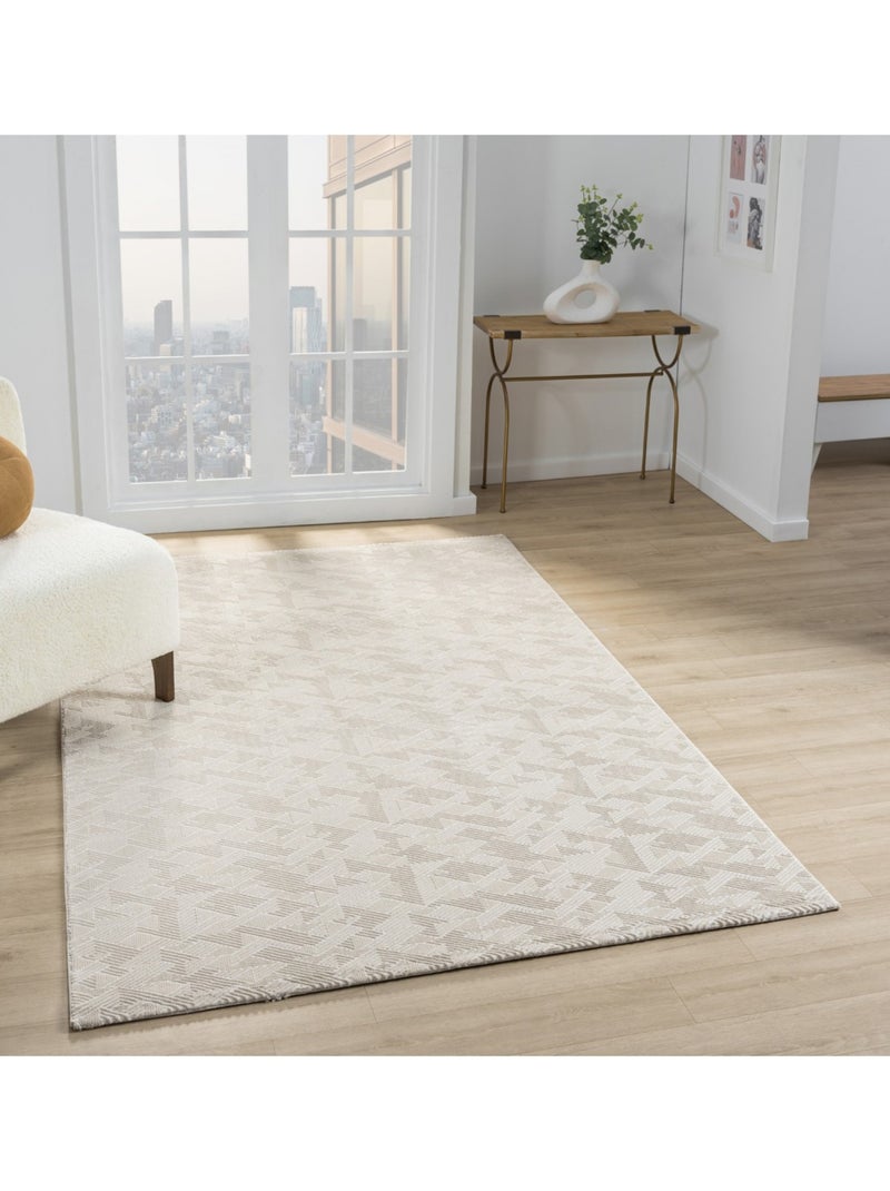Tapis de salon NORA 5700 Beige - Kiabi