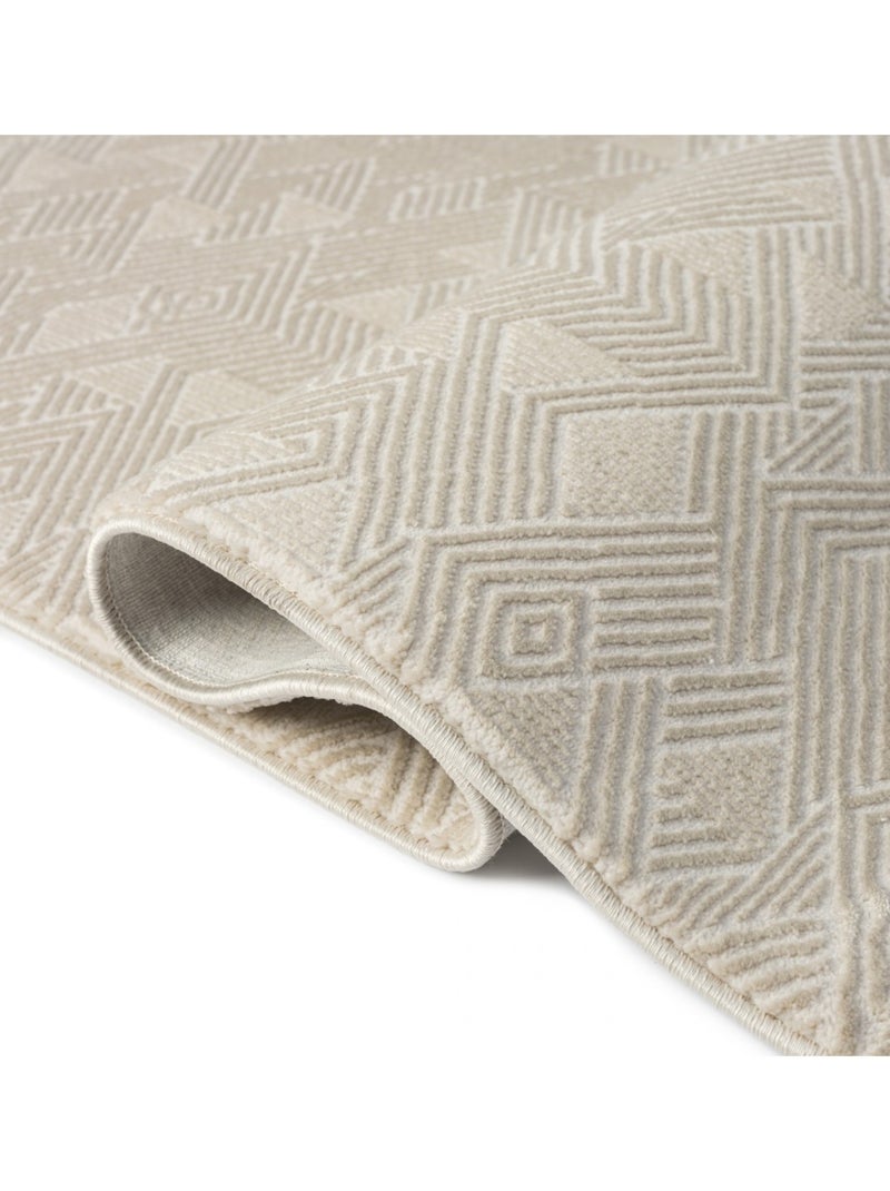 Tapis de salon NORA 5700 Beige - Kiabi
