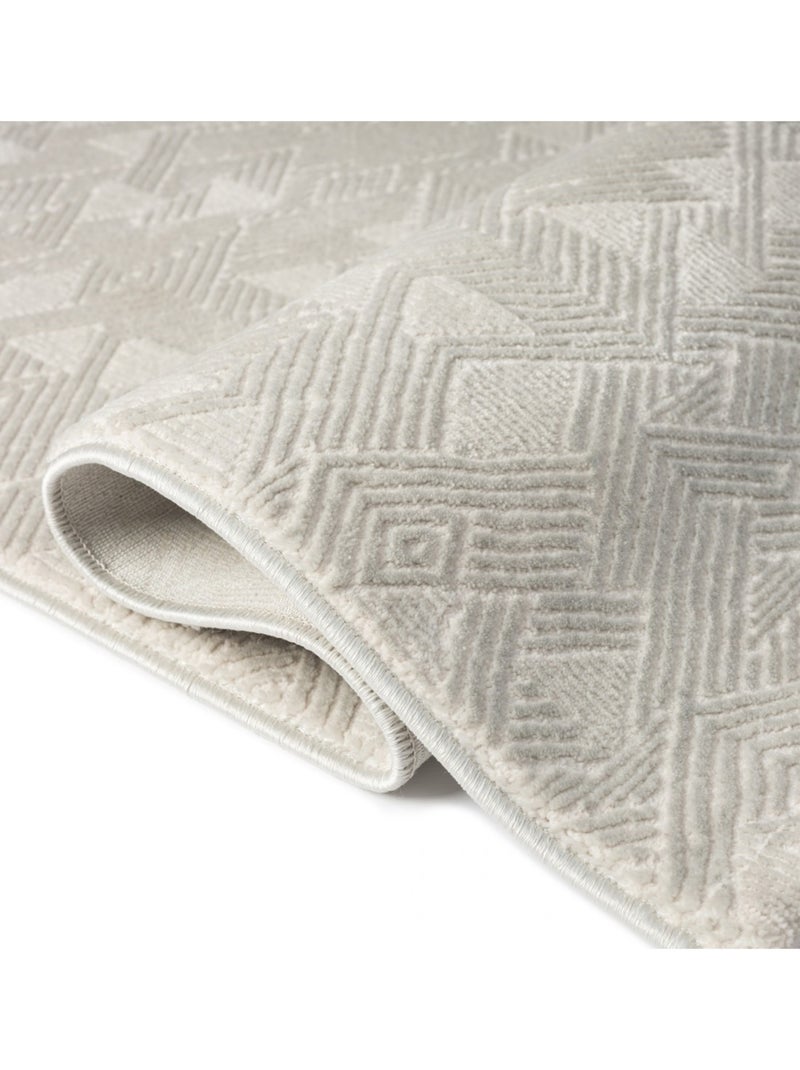 Tapis de salon NORA 5710 Gris - Kiabi