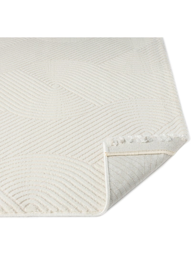 Tapis de salon NORA 5810 Ecru - Kiabi
