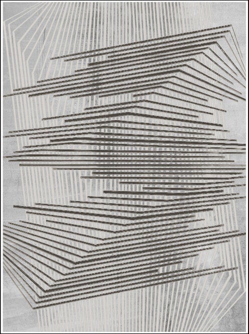 Tapis de salon NOUR 200 x 300 cm - Gris - Mani Textile - Kiabi