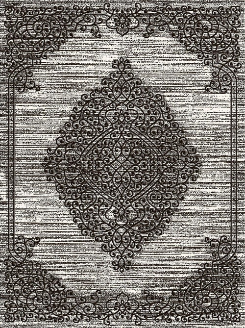 Tapis de salon ORIENT 200 x 300 cm - Gris - Mani Textile - Kiabi