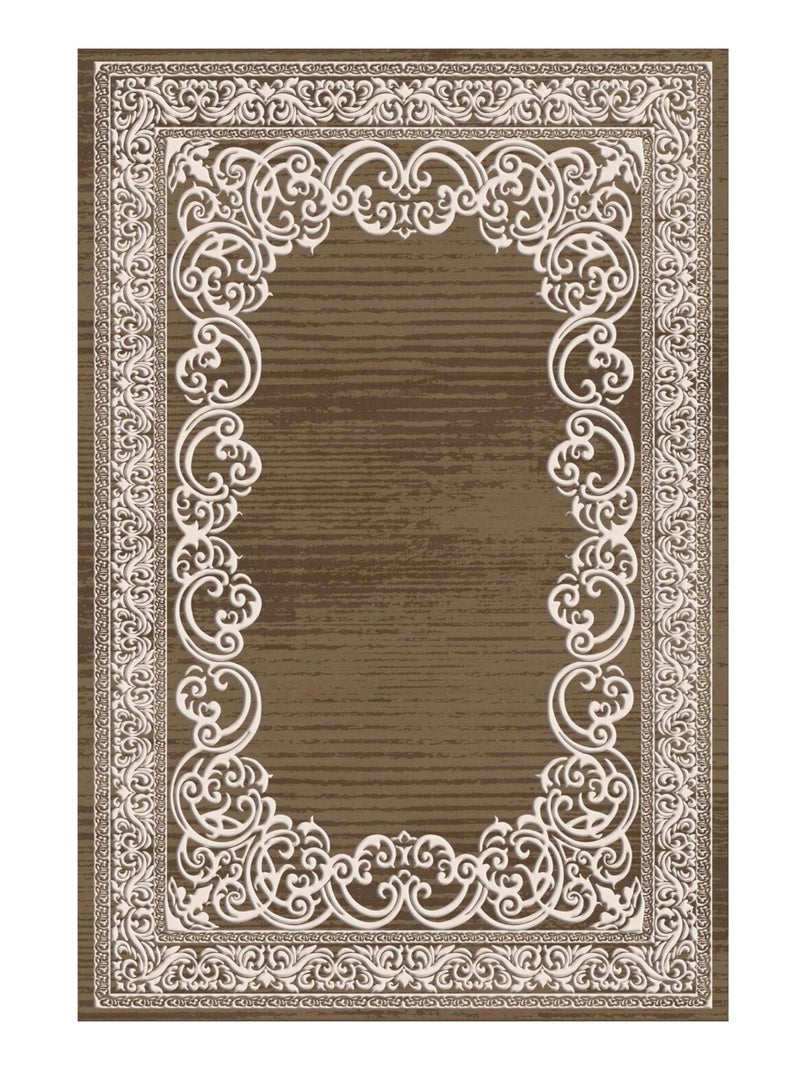 Tapis de salon Orient Marron - Kiabi