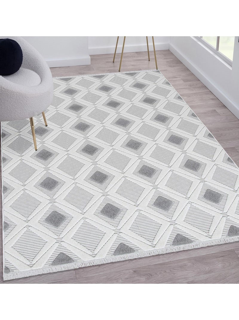 Tapis de salon OSLO 9830 Gris - Kiabi