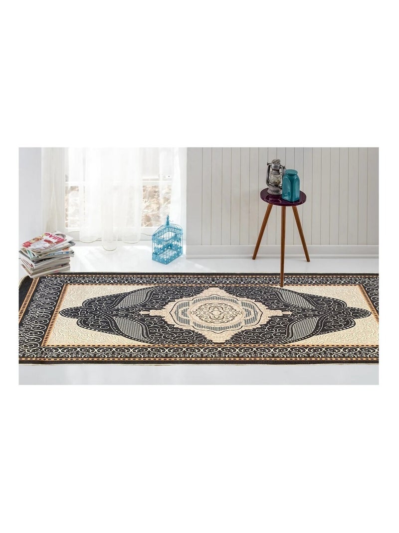 Tapis de salon OTTOMAN Noir Noir - Kiabi