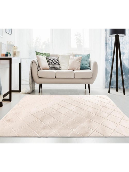 Tapis de salon rectangulaire uni doux Impulse - Kiabi