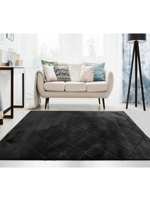 Tapis de salon rectangulaire uni doux Impulse - Kiabi