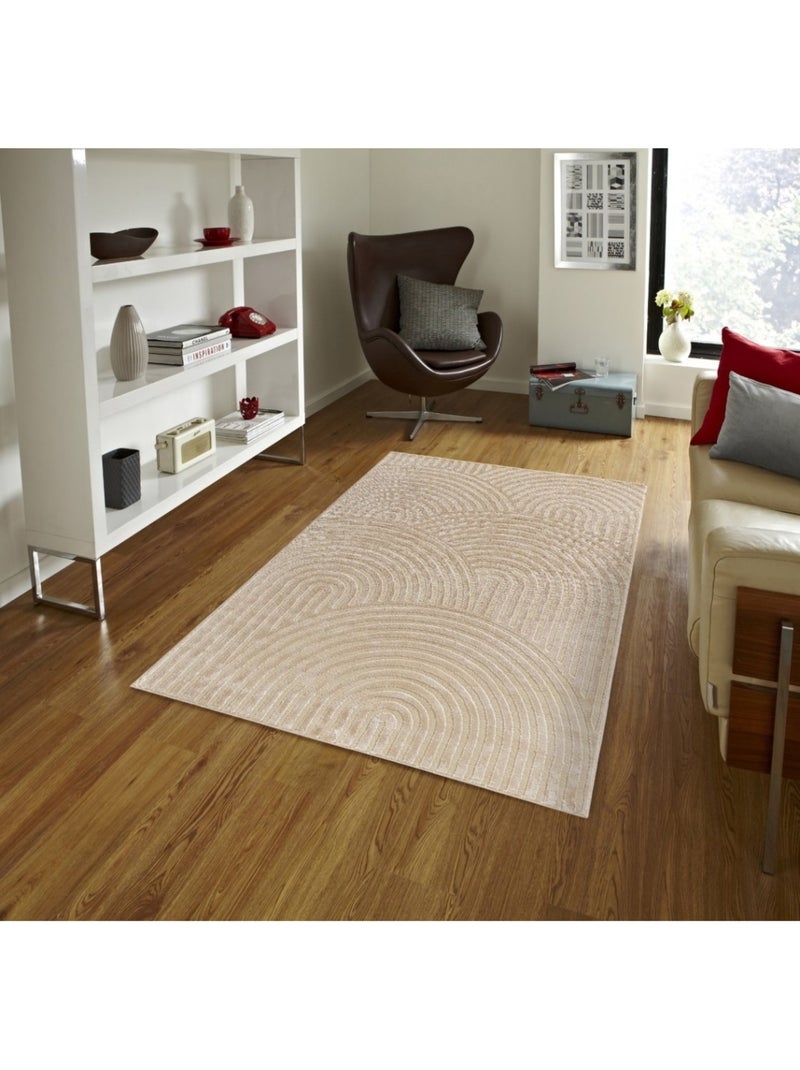 Tapis de salon RIO 15 Beige - Kiabi