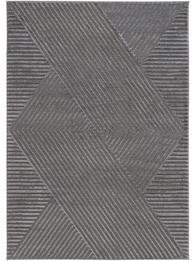 Tapis de salon RIO 16 gris anthracite - Kiabi