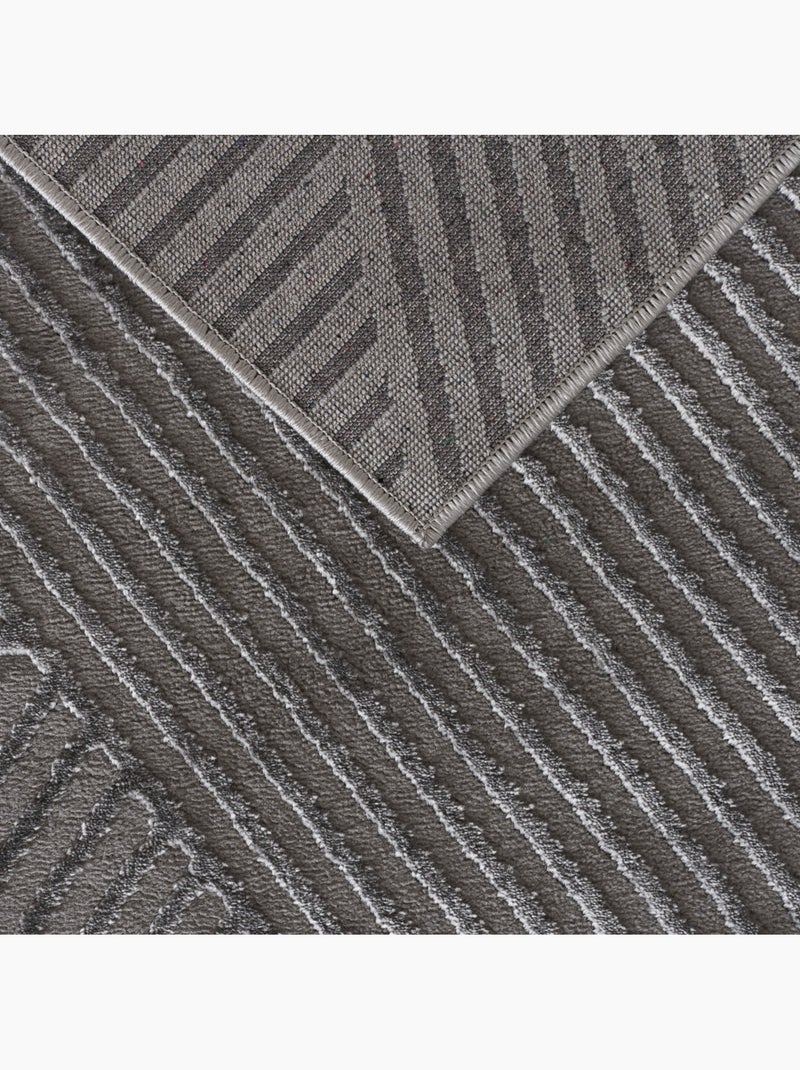 Tapis de salon RIO 16 gris anthracite - Kiabi