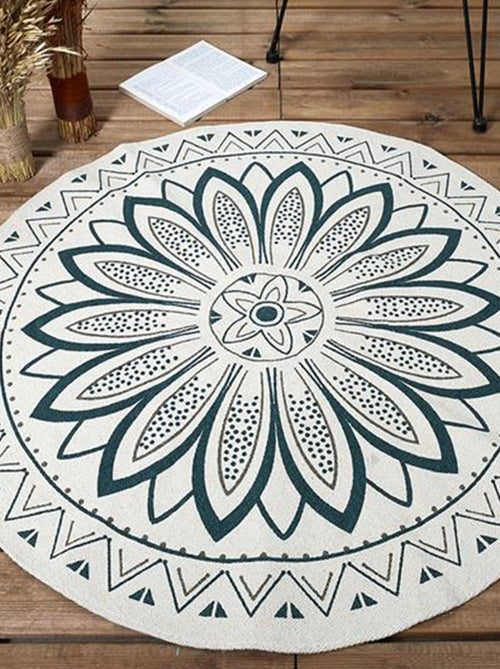 Tapis de salon rond PATIO motif mandala - Kiabi
