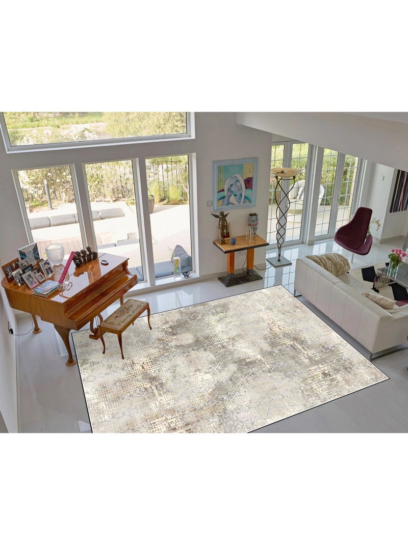 Tapis de salon TENA Beige - Kiabi