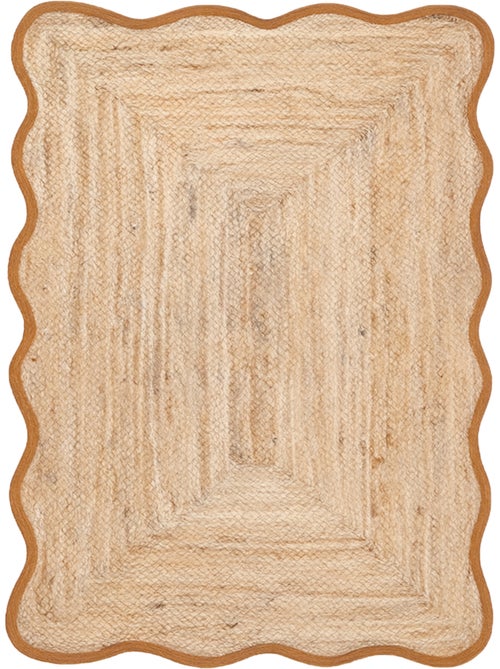 Tapis de salon tressé avec finition ondulée - Kiabi