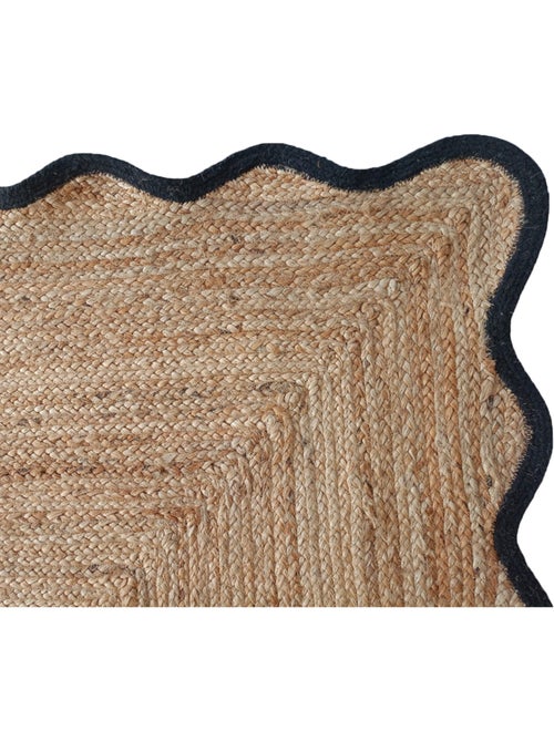 Tapis de salon tressé avec finition ondulée - Kiabi