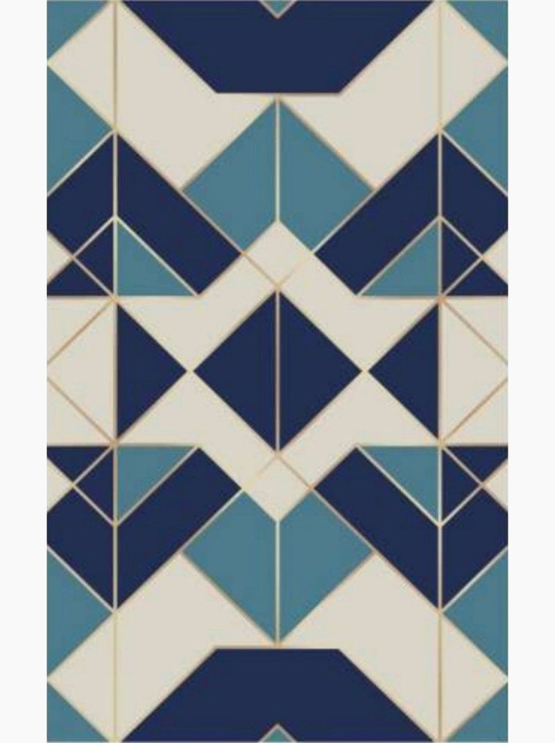 Tapis de salon Triangle Bleu - Kiabi