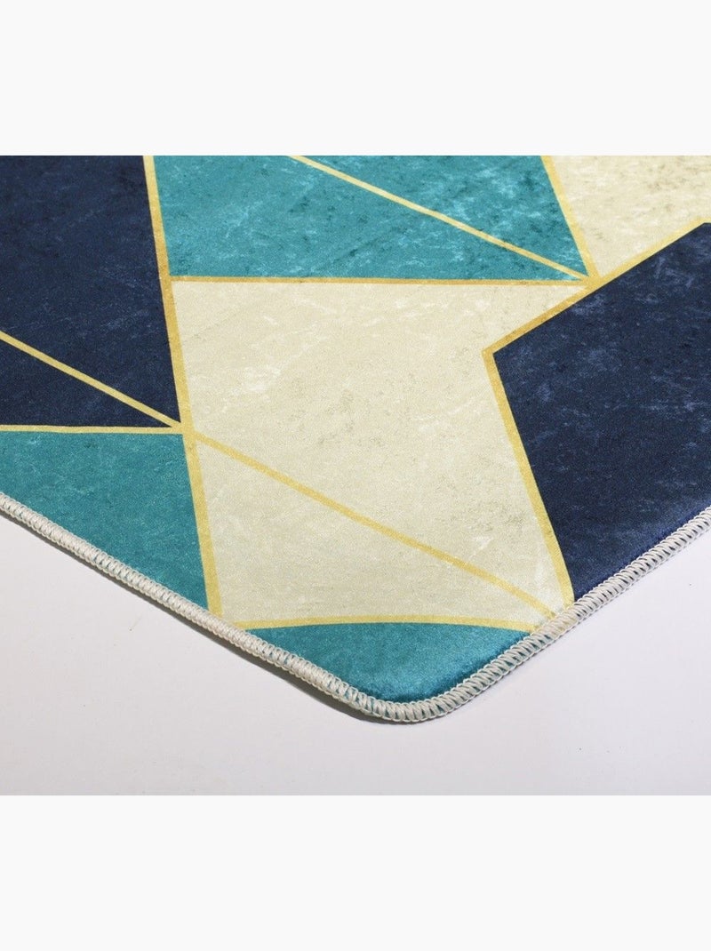 Tapis de salon Triangle Bleu - Kiabi